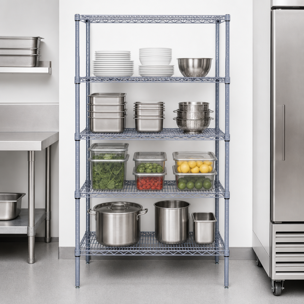 Includes Four Wire Shelves