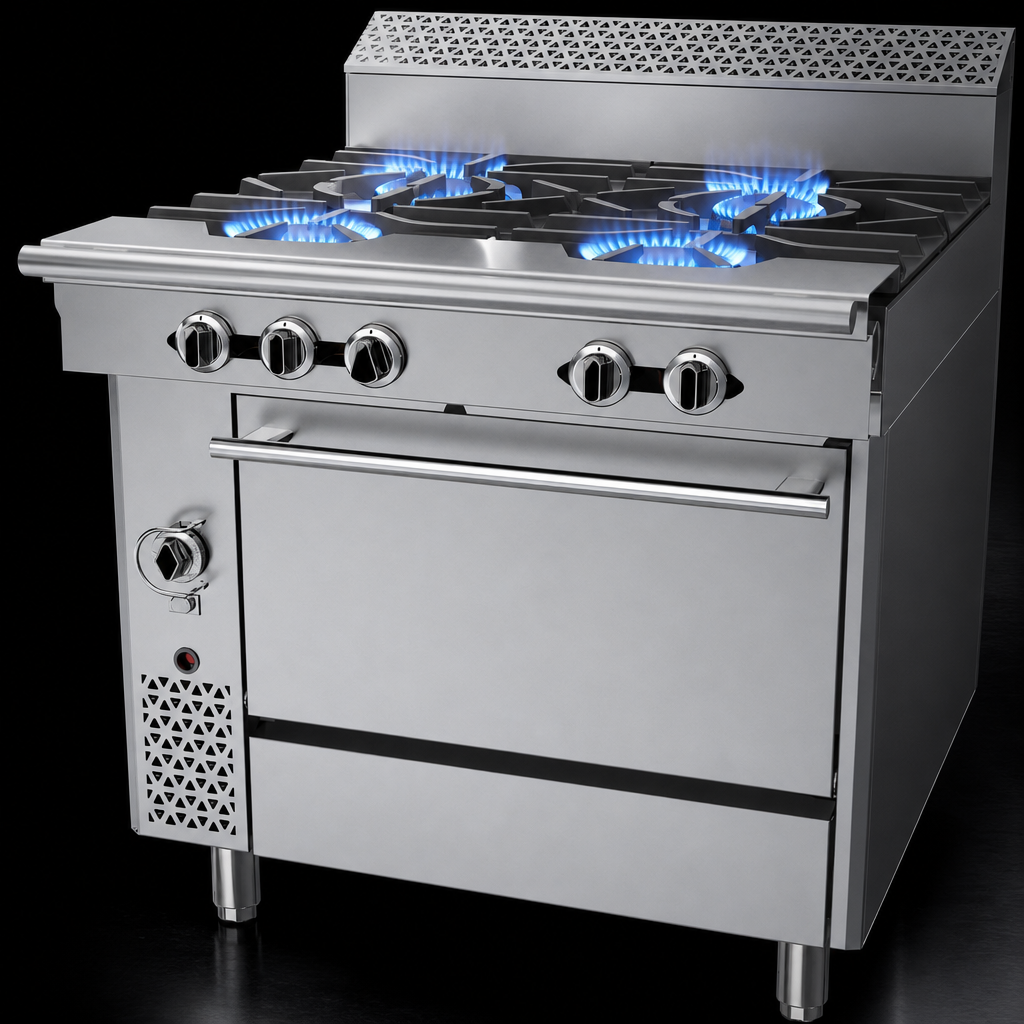 Four High-Output Open Burners