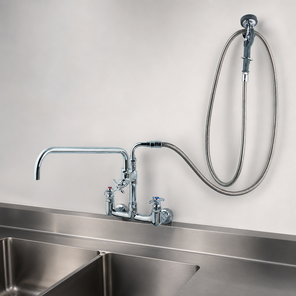8-Inch Wall Mount Base Faucet