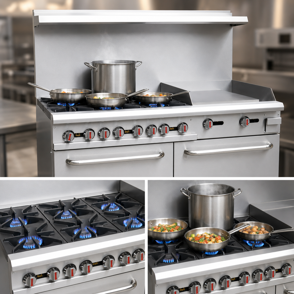 Six Open Burners