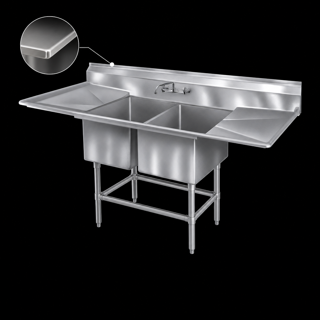 14-Gauge Stainless Steel Top