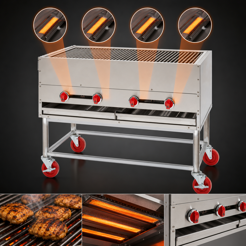 Four Radiant Burners