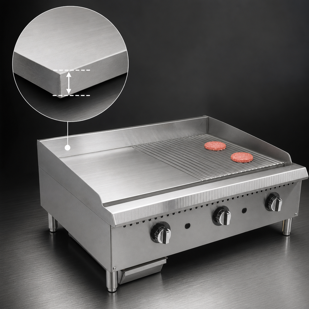 1-Inch Thick Polished Steel Plate