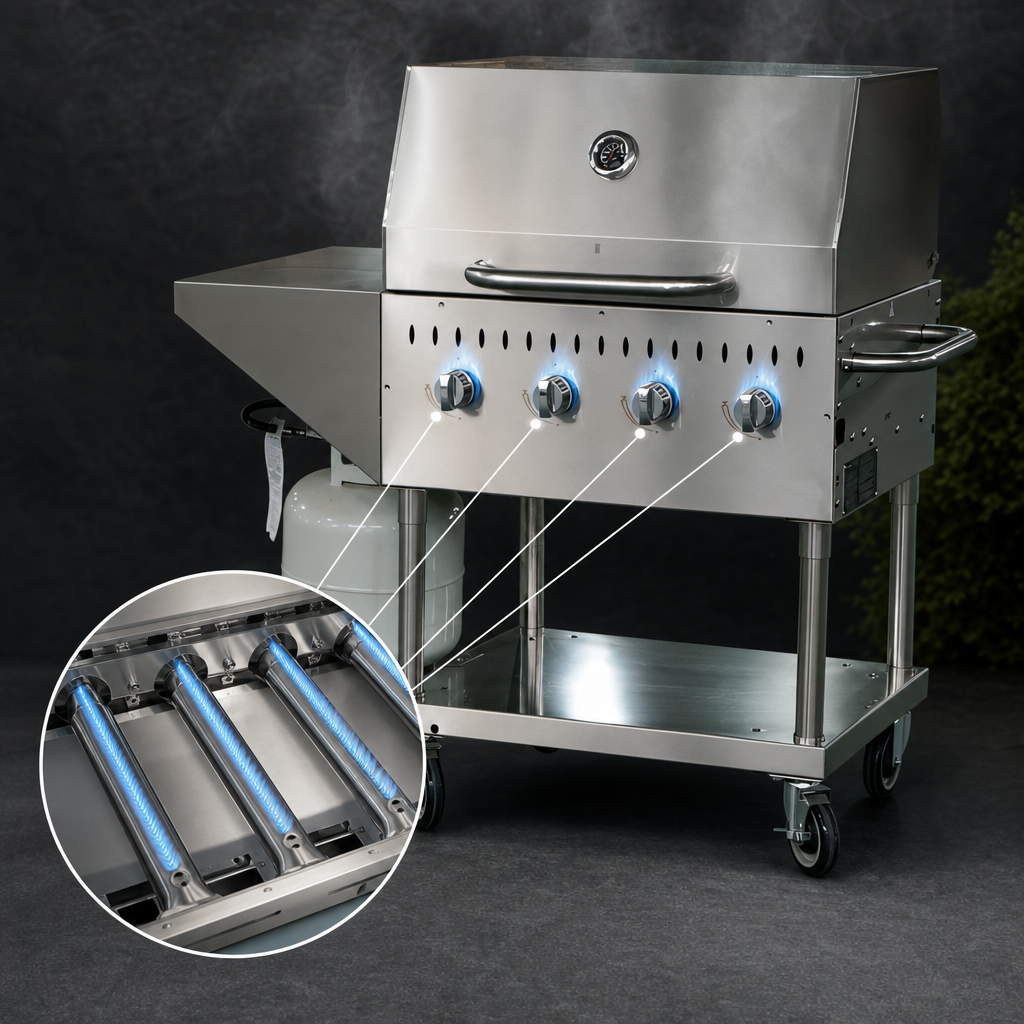 Four High-Output Burners