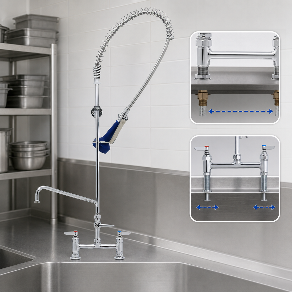 Deck-Mount Base with Adjustable Centers