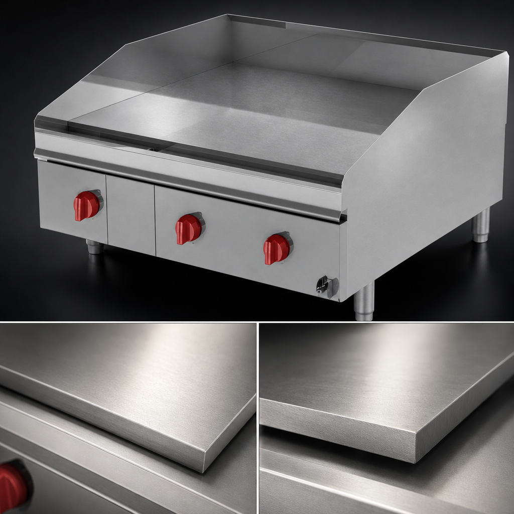 1-Inch Polished Steel Cooking Surface