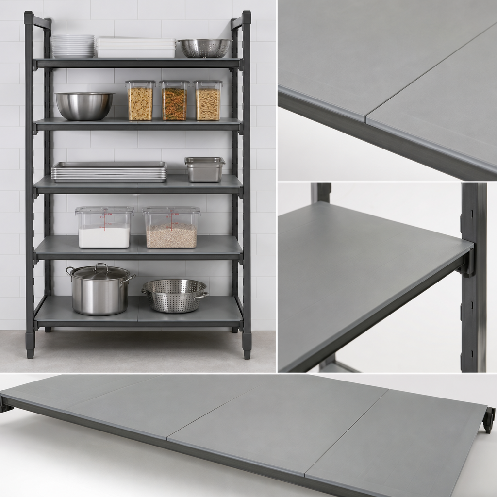 Five Solid Shelf Plates