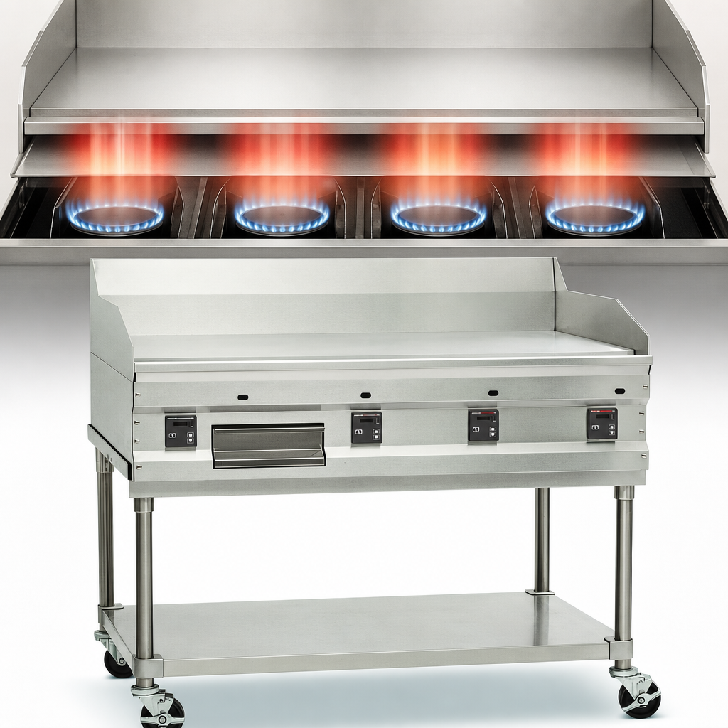 Four 30,000 BTU Burners