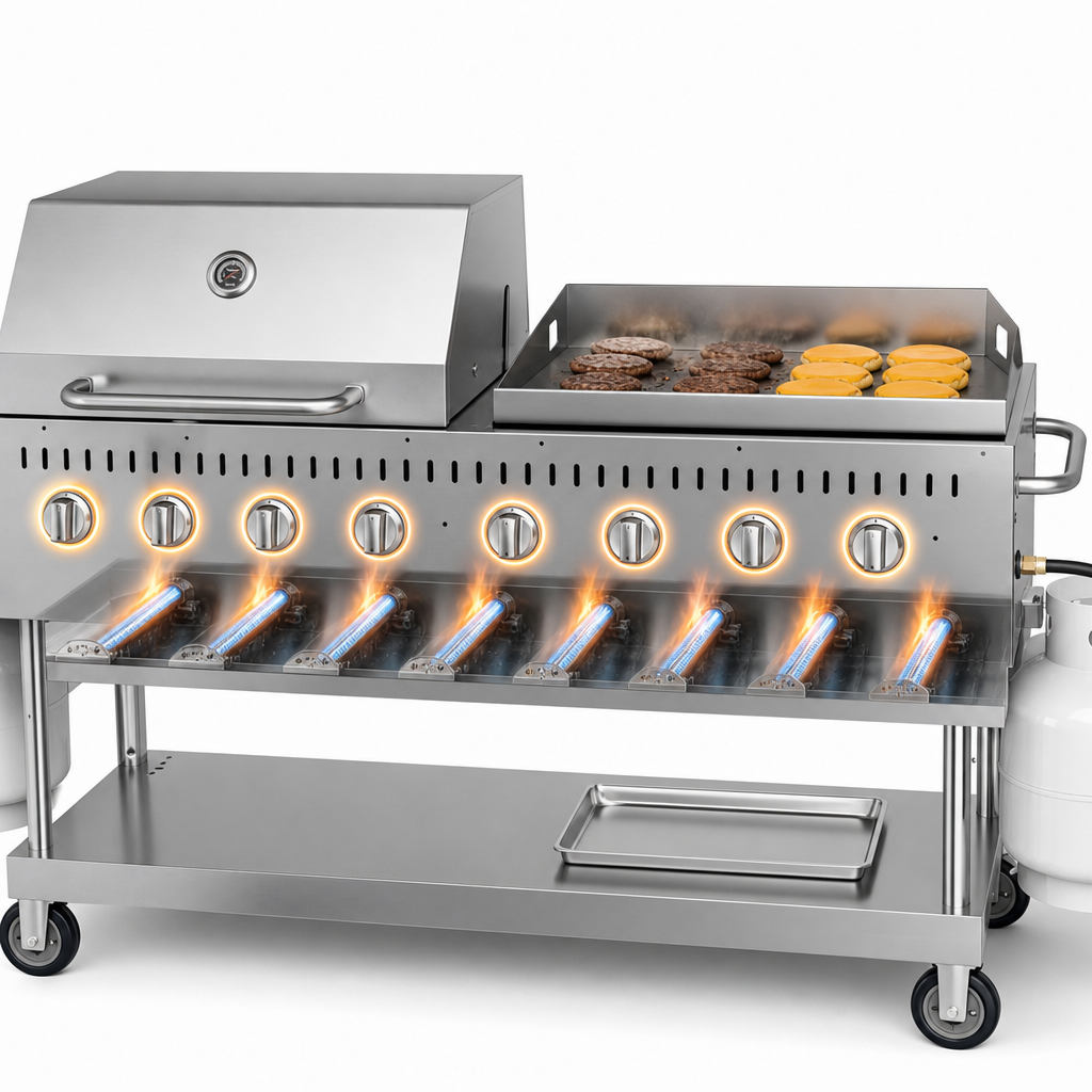 Eight High-Output Burners