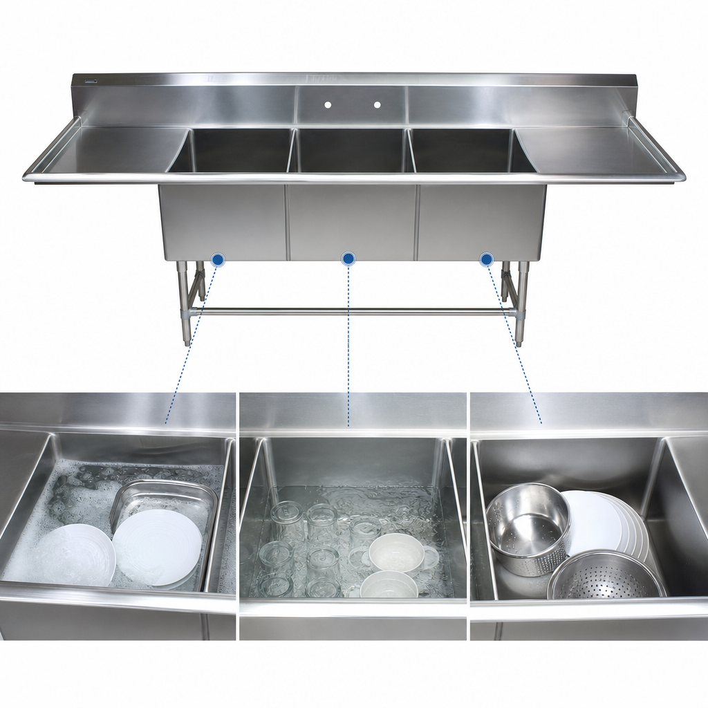 Three-Compartment Sink Design
