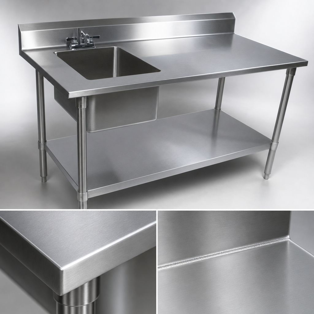 16-Gauge 300-Series Stainless Steel Top