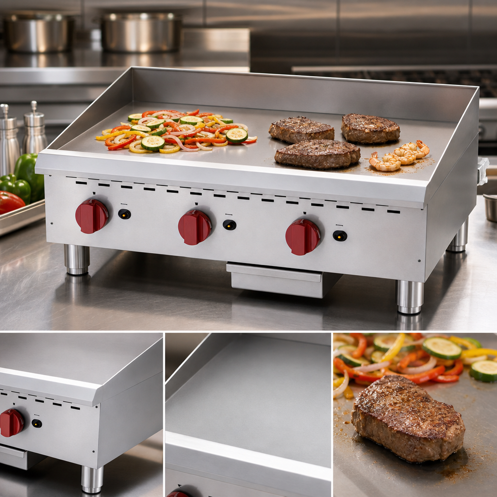 3/4-Inch Polished Steel Griddle Plate