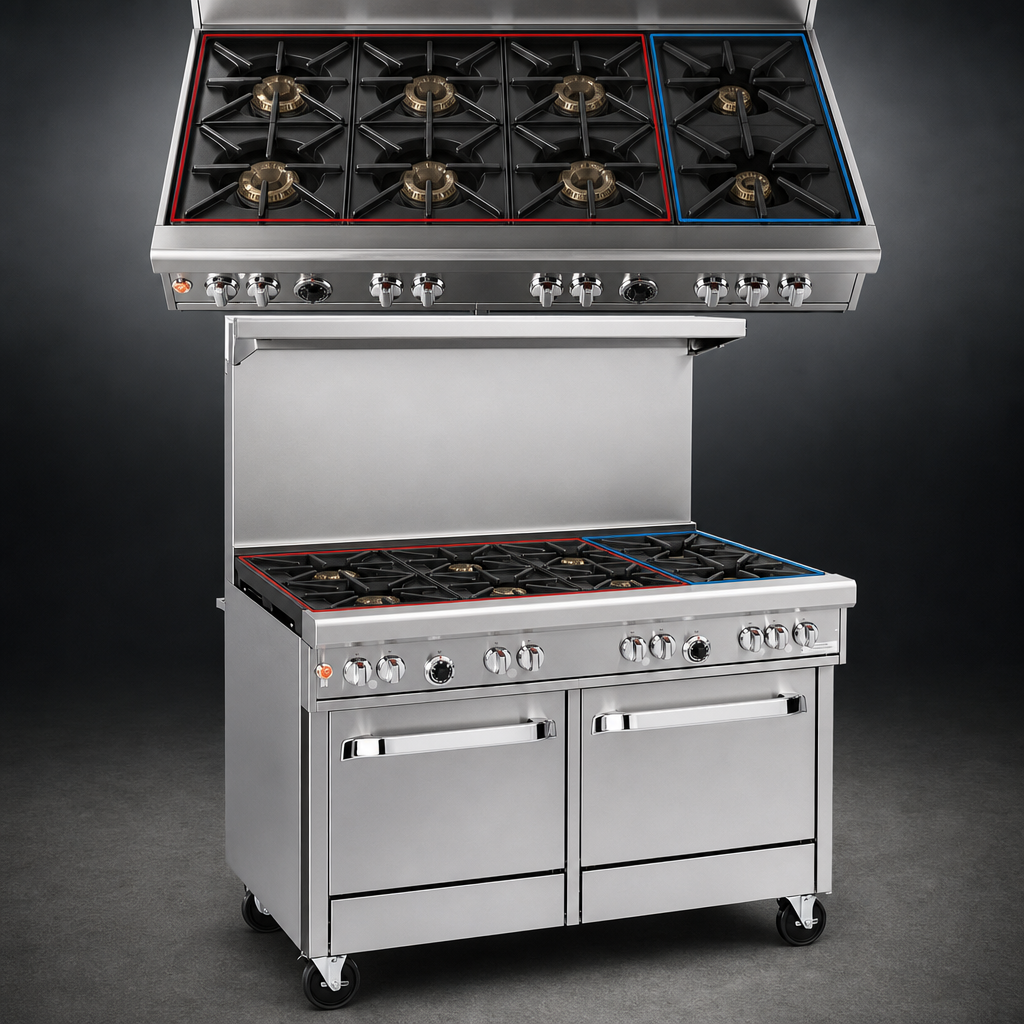 Six-Burner Open Top Configuration