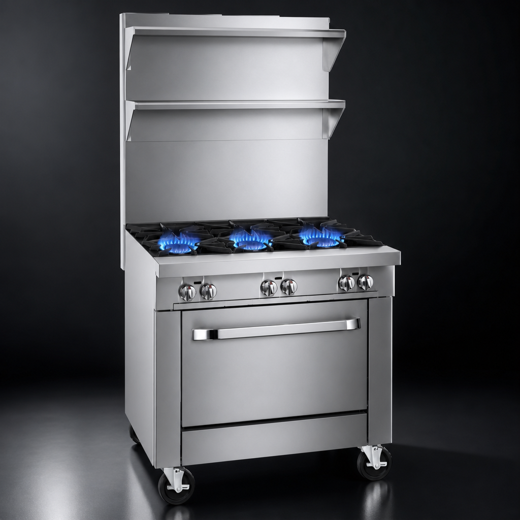 Four 45,000 BTU Open Burners