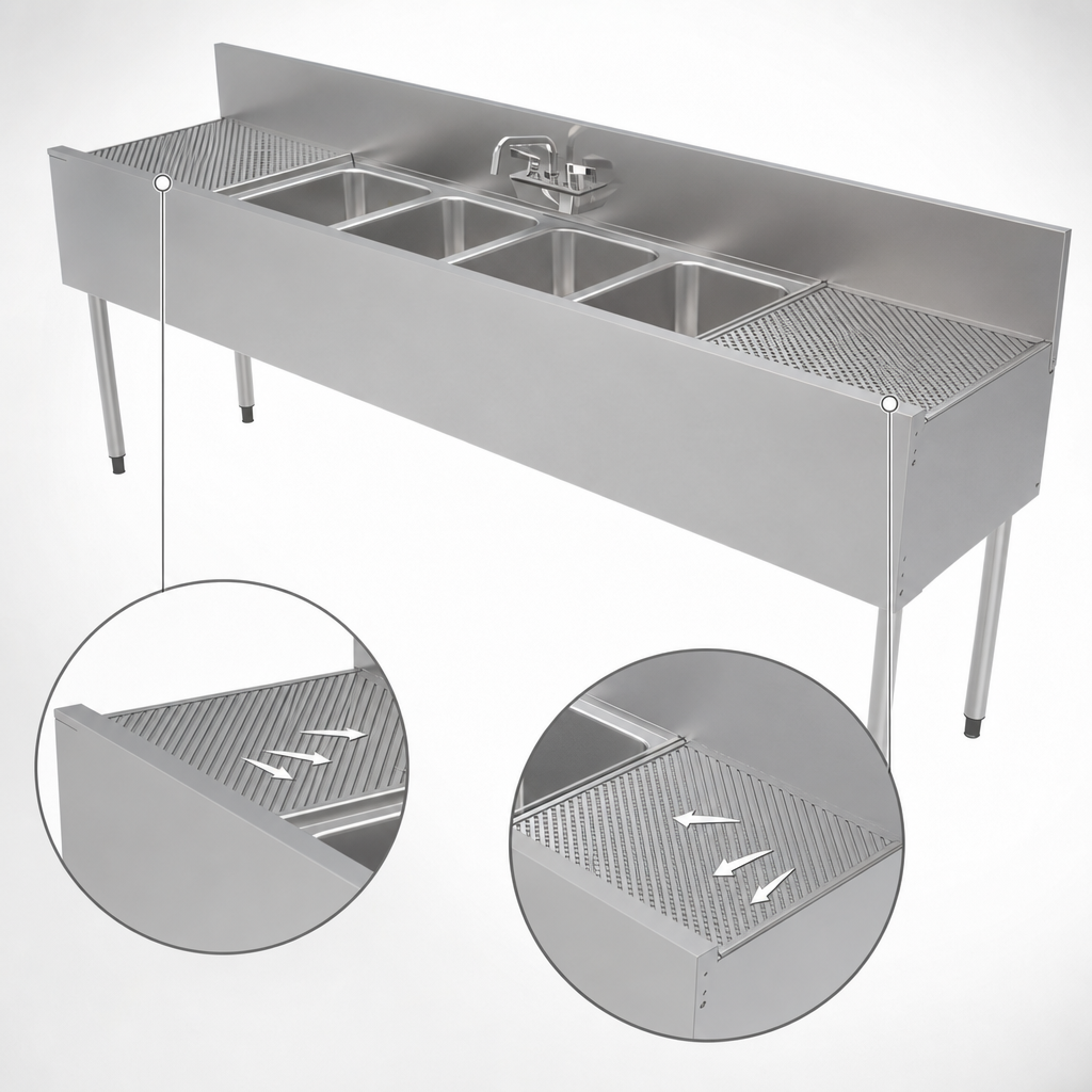 Dual Pitched Drainboards