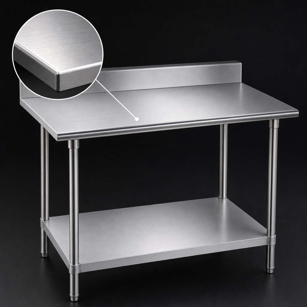 16-Gauge 304 Stainless Steel Top