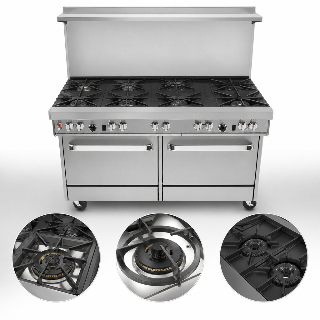 Nine Open Burners