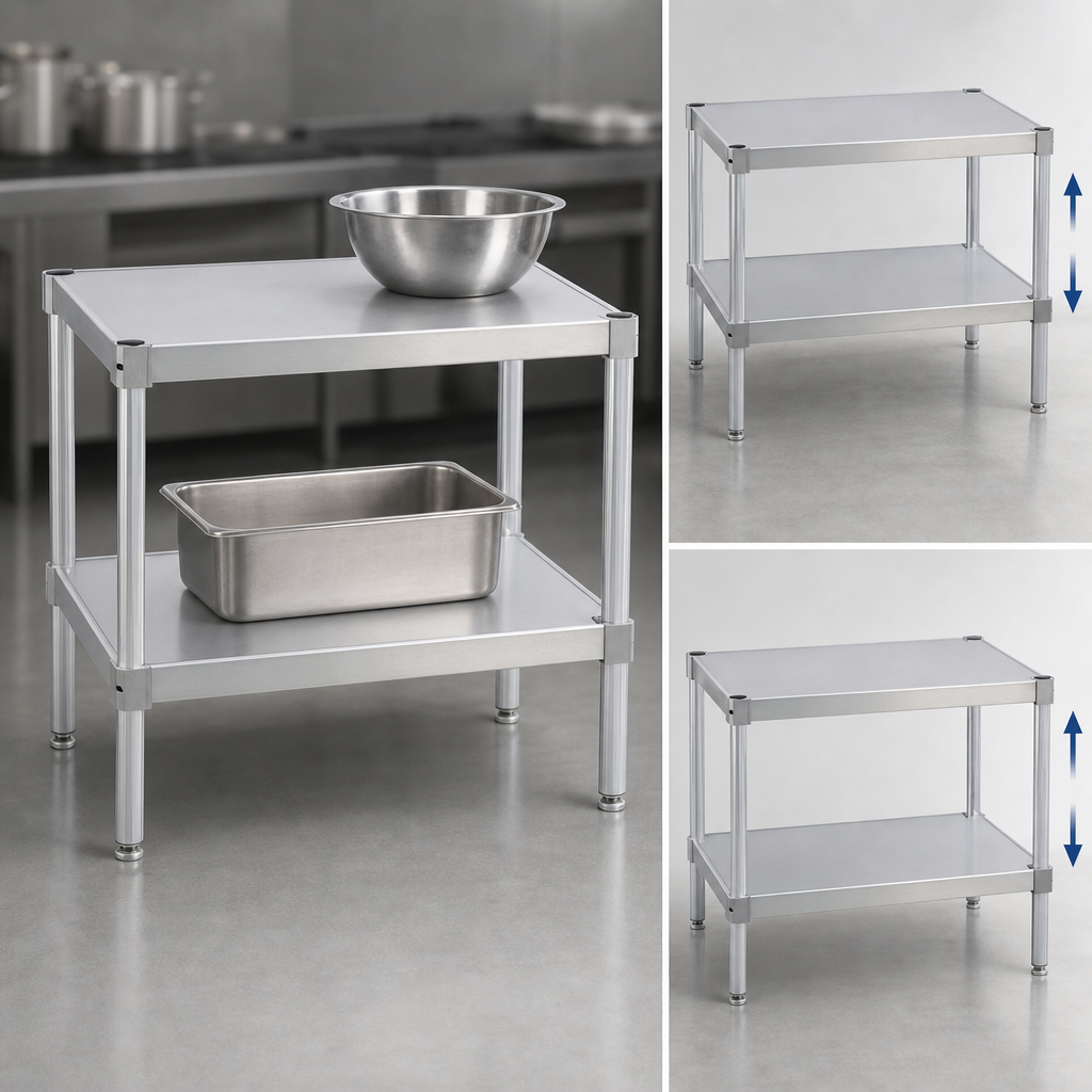 Two Adjustable Solid Shelves