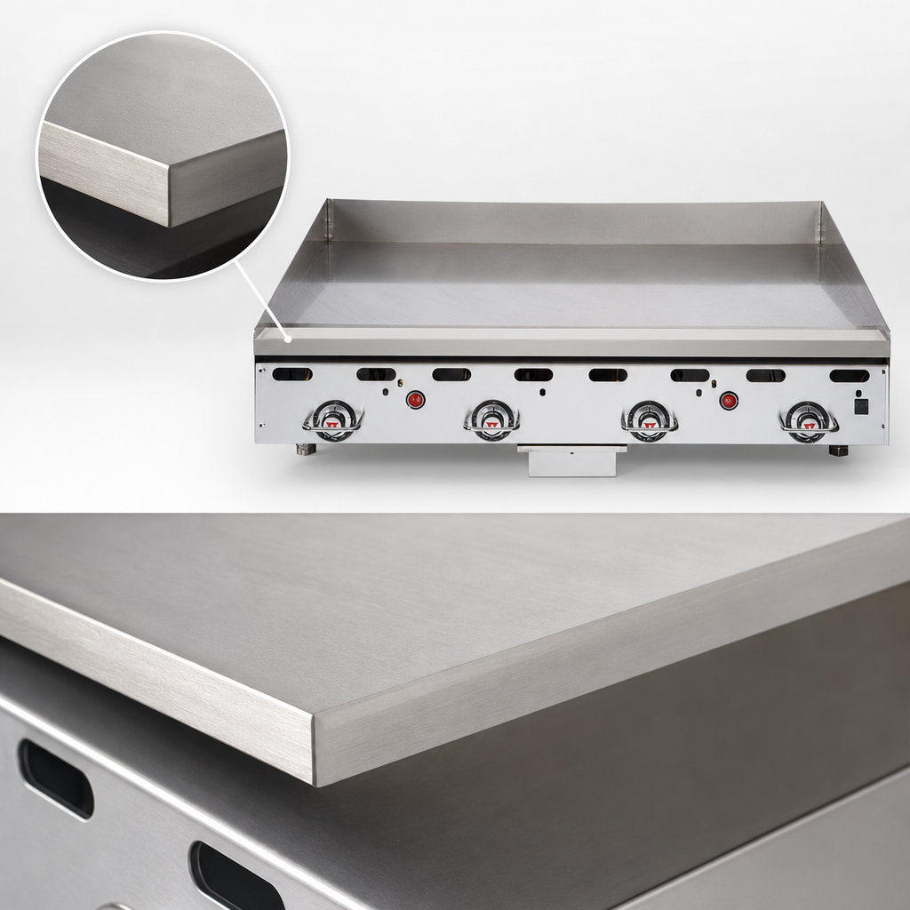 1-Inch Thick Smooth Steel Griddle Plate