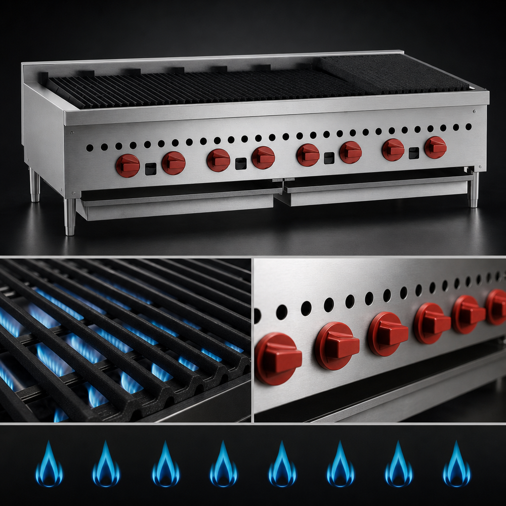 Eight High-Output Burners