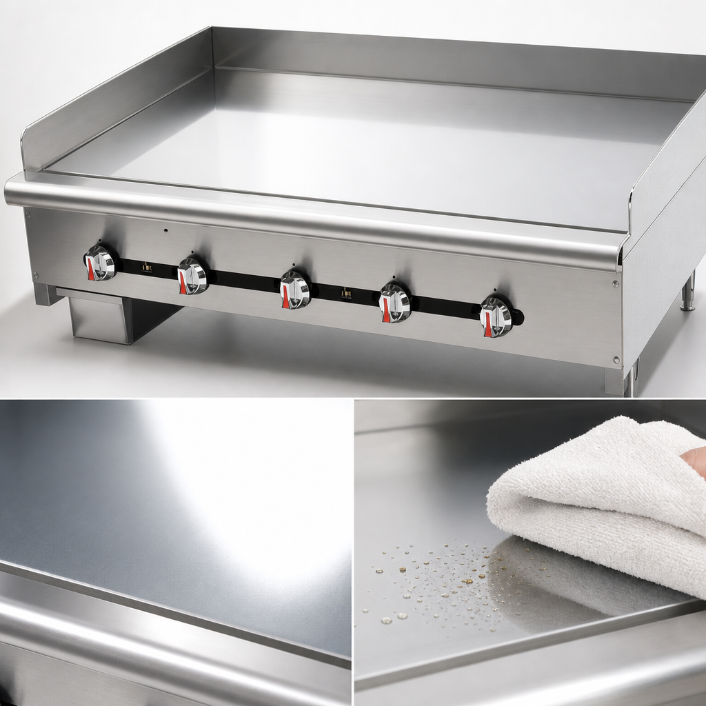 Chrome-Plated Cook Surface