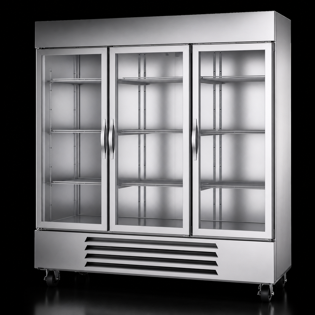 Three-Section Glass Door Configuration