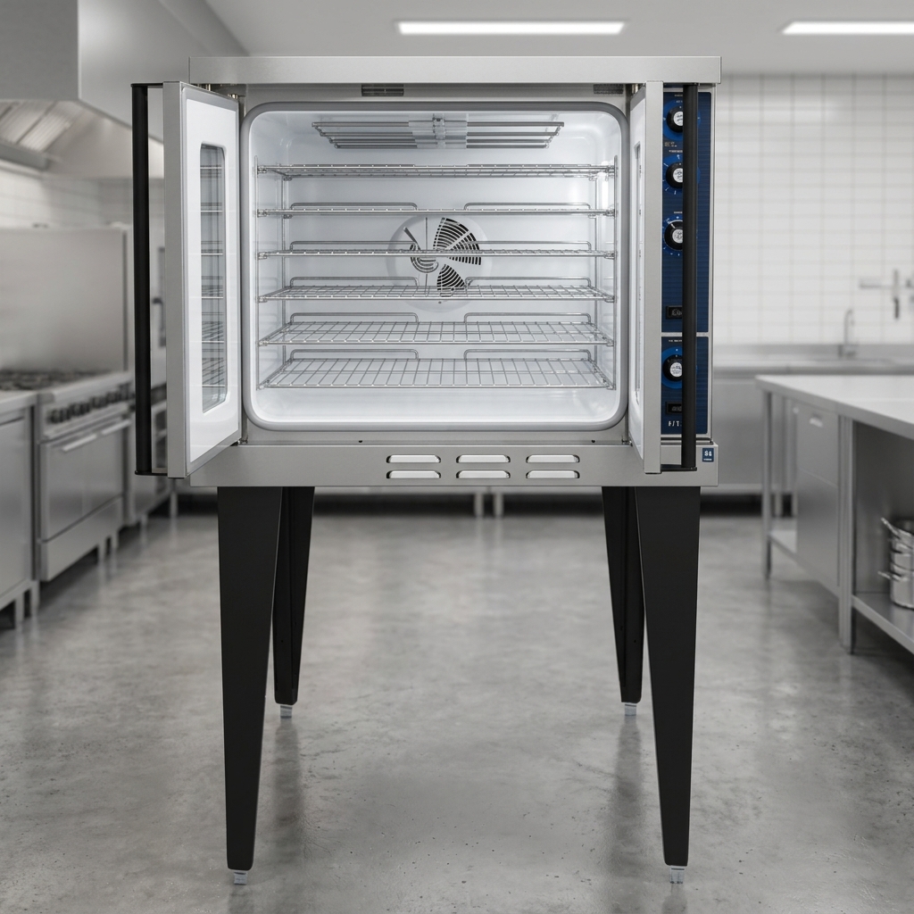 Experience effortless cleanup with the durable, easy-to-maintain porcelain interior of this convection oven.