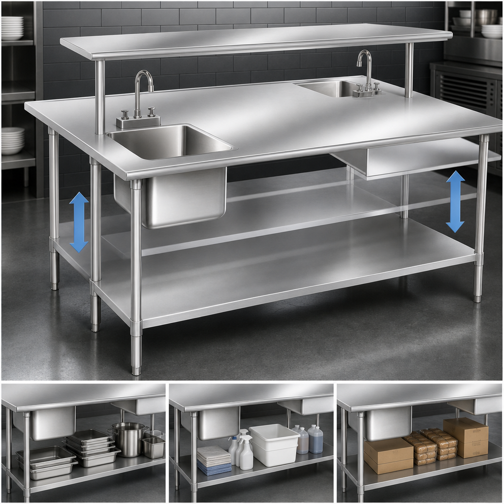 Adjustable Stainless Steel Undershelf