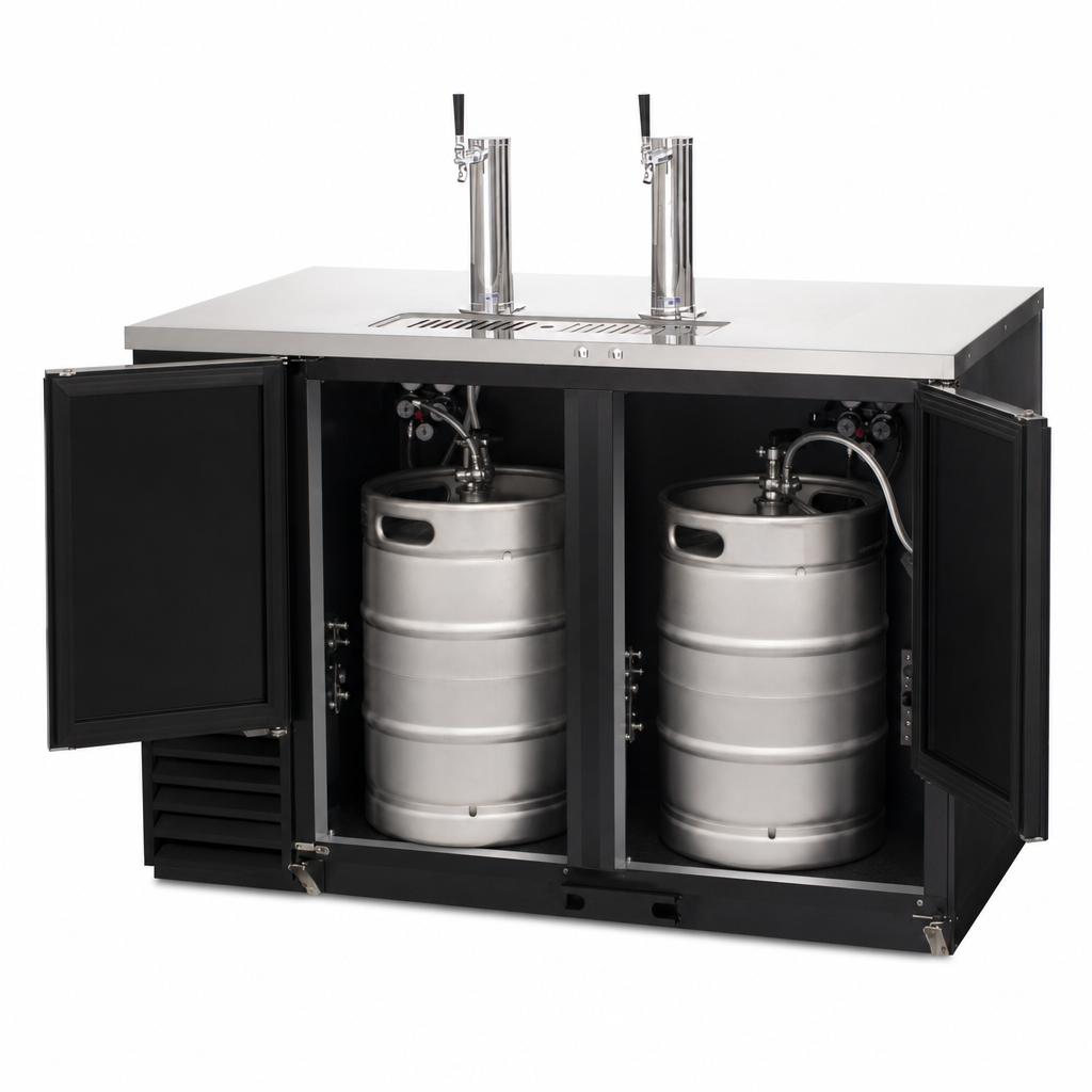 Two Half-Barrel Keg Capacity