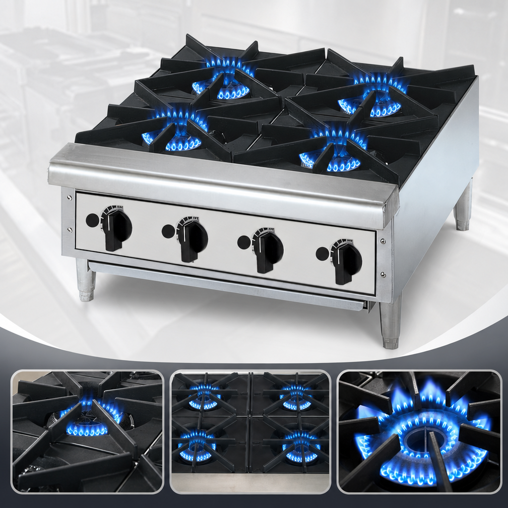 Six High-Output Burners