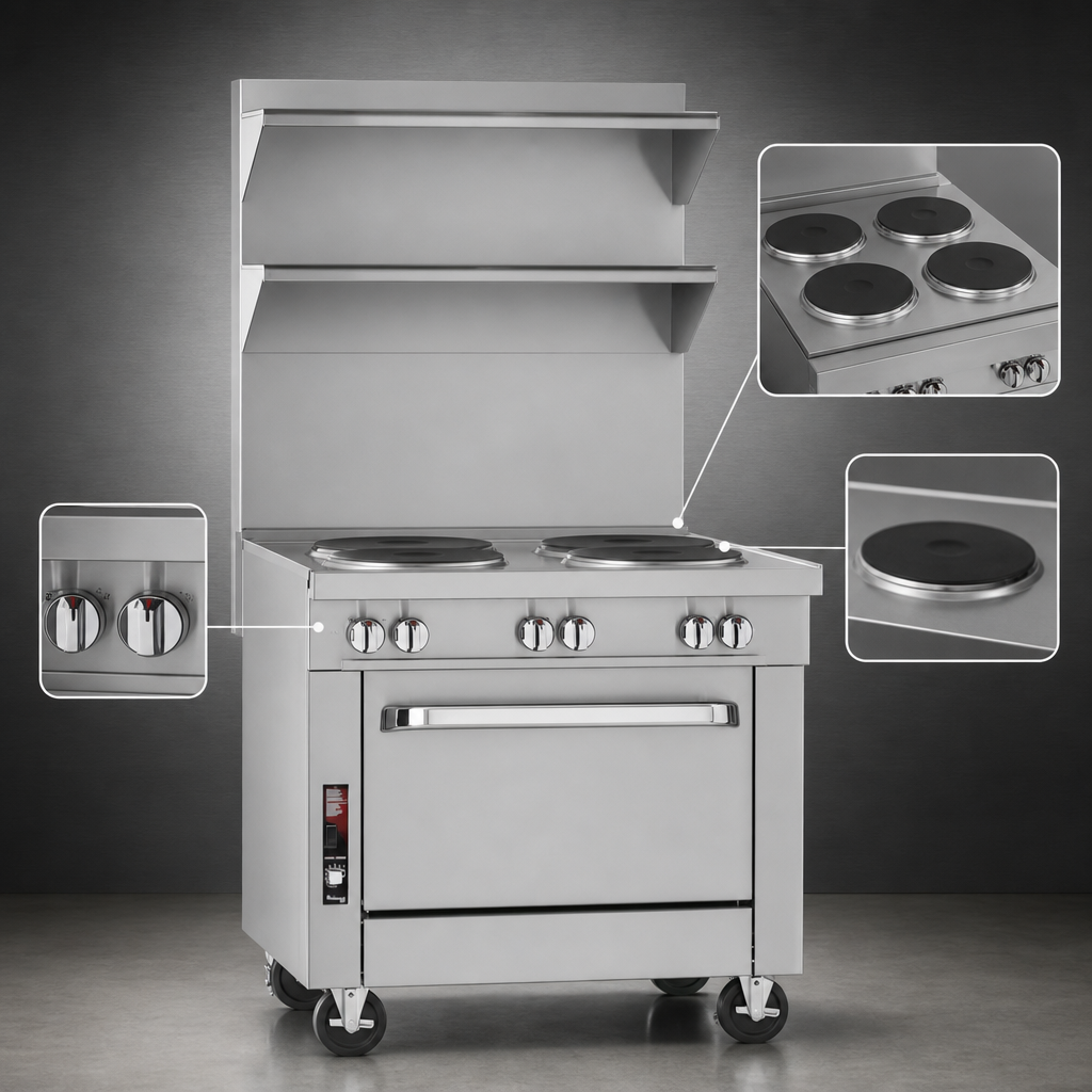 Four 2.6 kW Round Hotplates