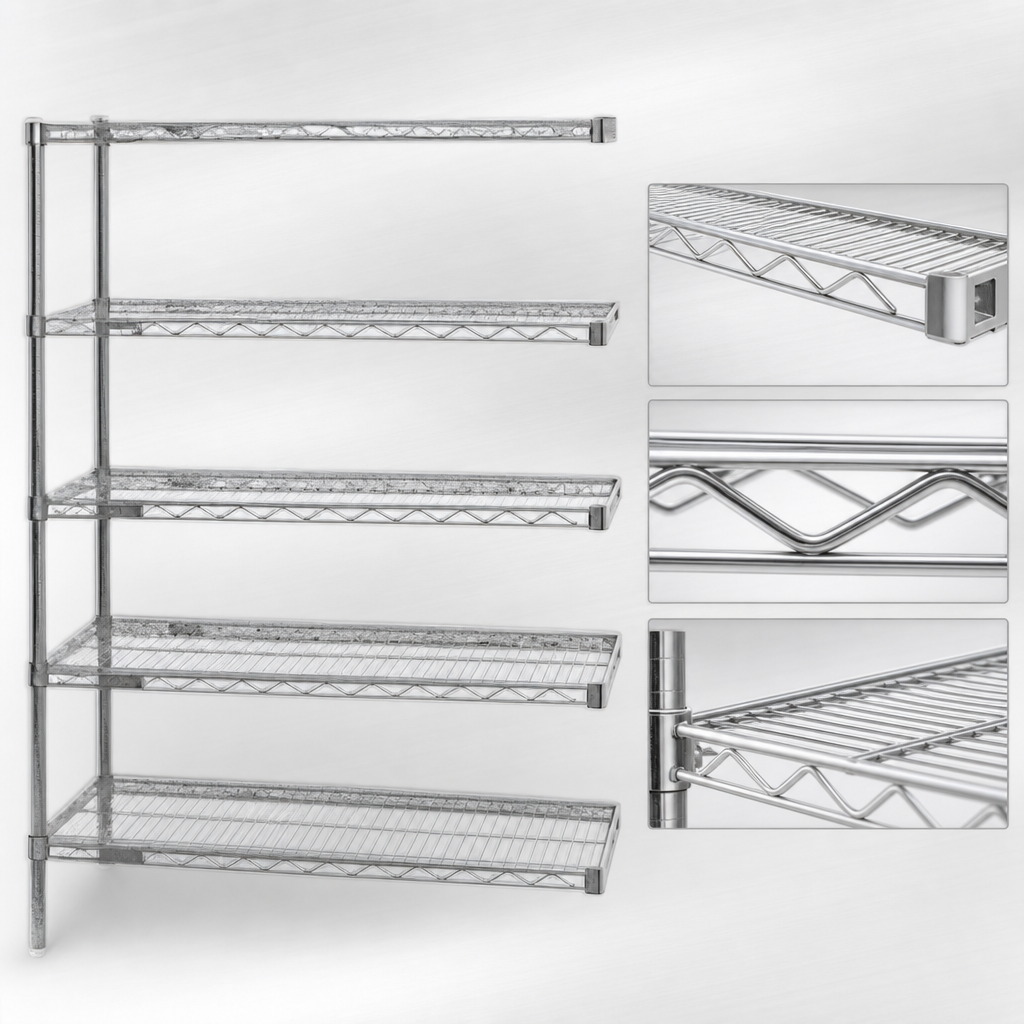 Patented QuadTruss® Wire Shelves