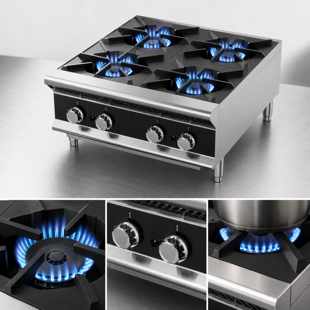 Four High-Output Burners