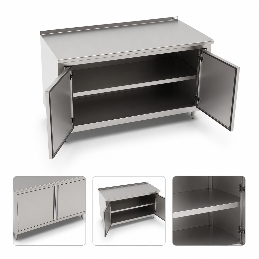 Cabinet Base With Hinged Double-Panel Doors