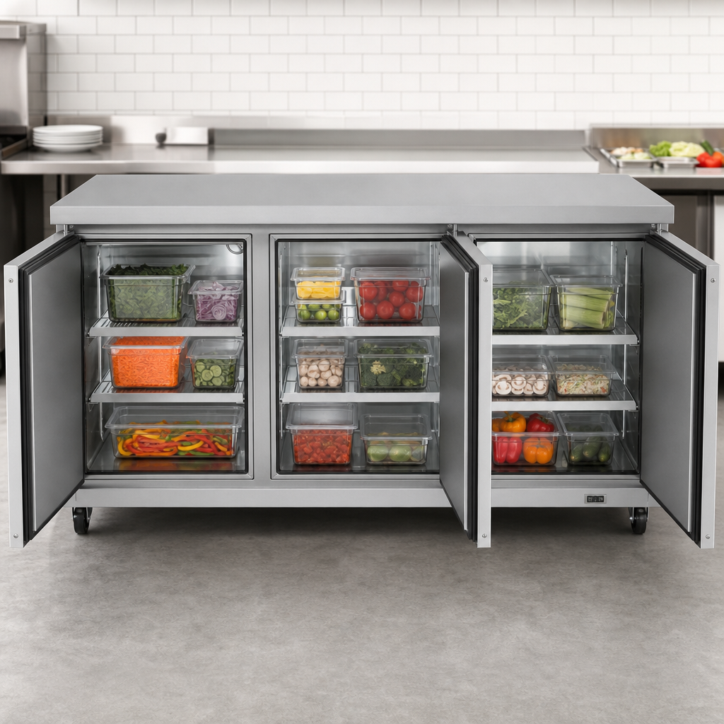 Three-Section Undercounter Storage