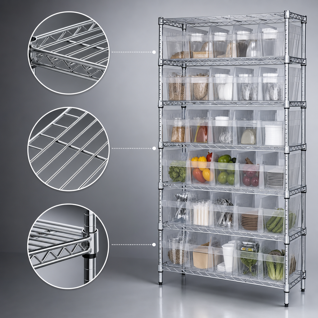 Eight Wire Shelves