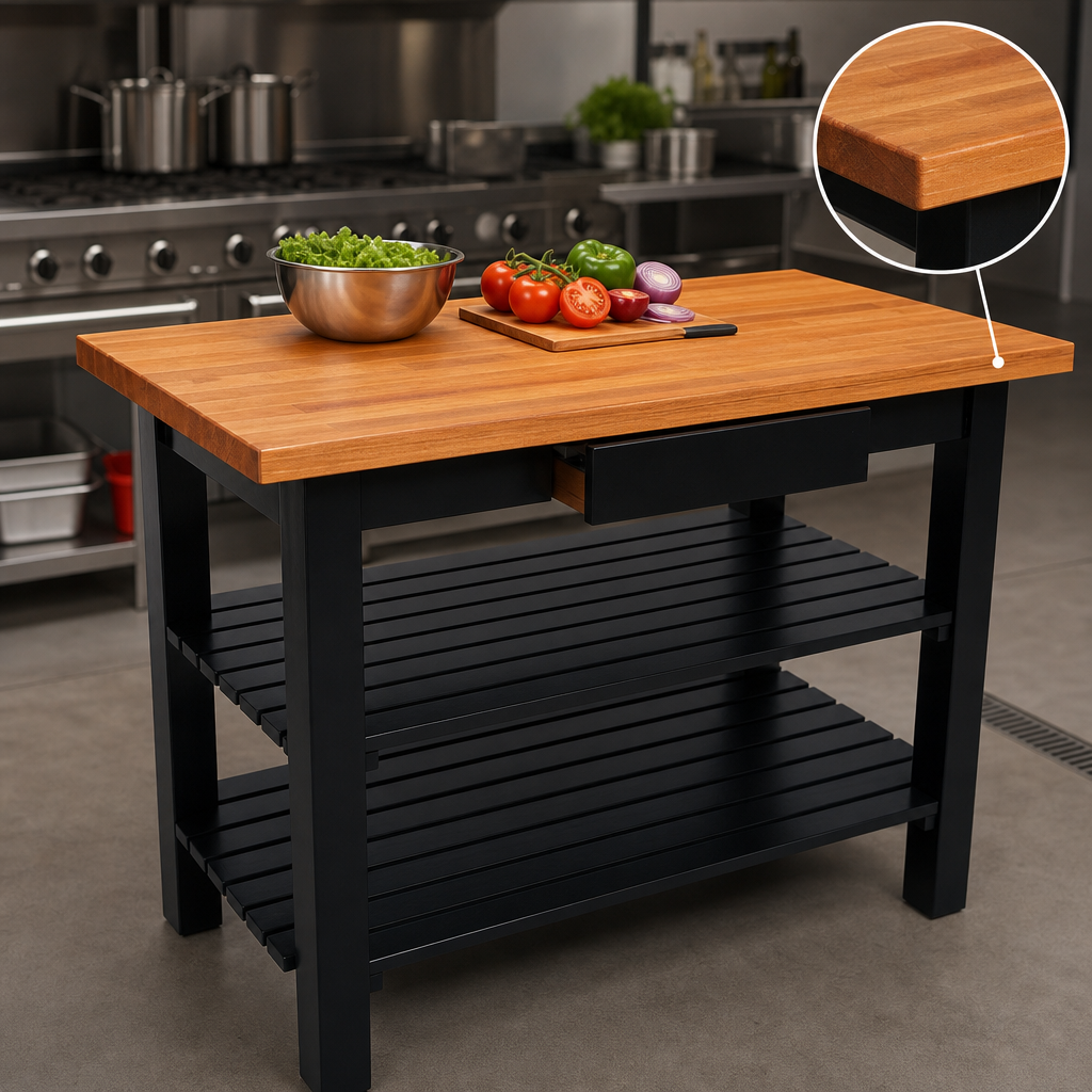 1-1/2 Inch Thick Edge Grain Top