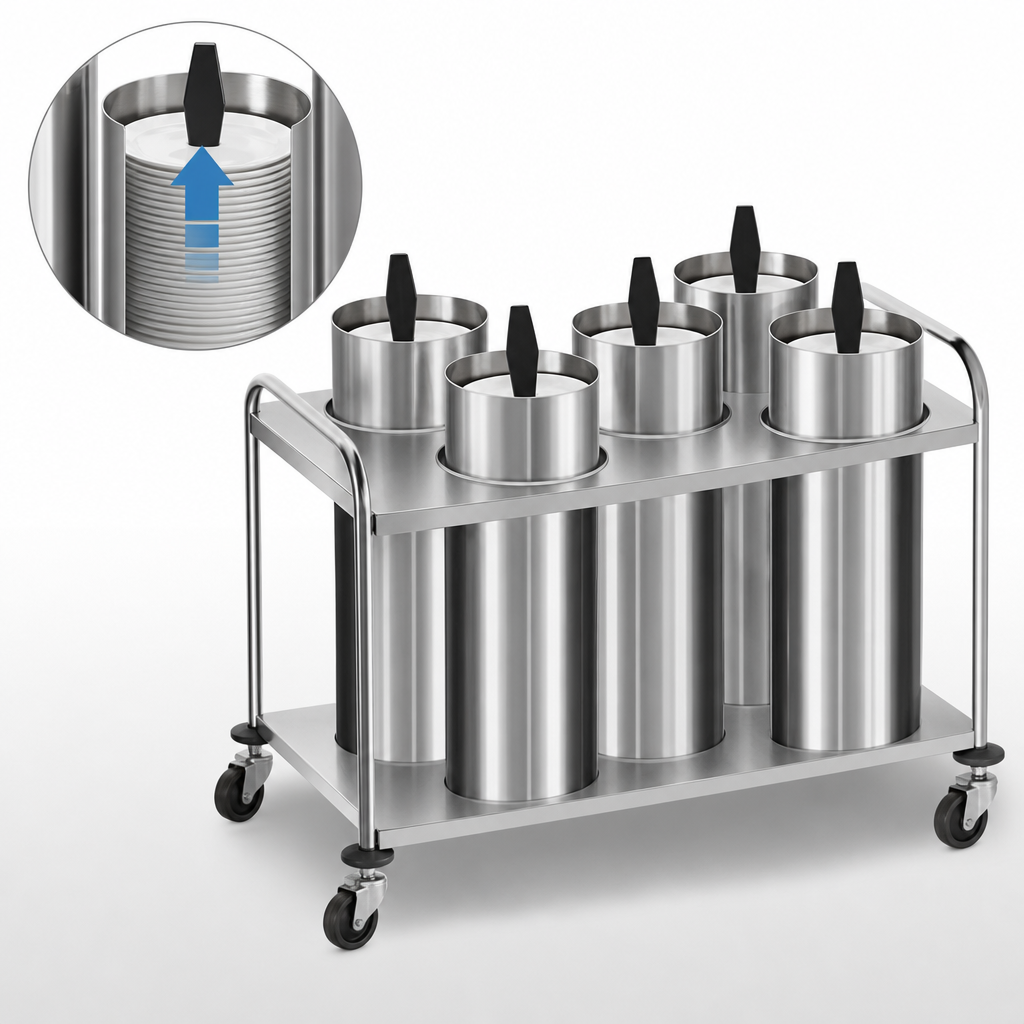 Four Self-Elevating Dispensing Tubes