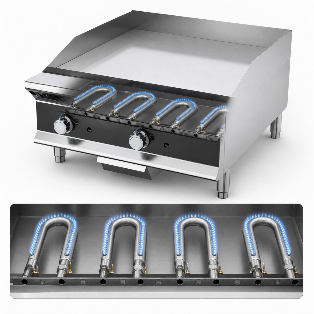 Four U-Shaped Burners