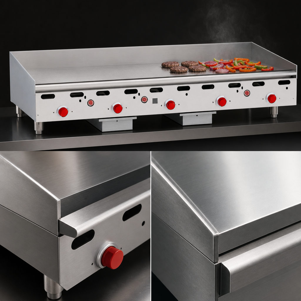1-Inch Polished Steel Griddle Plate