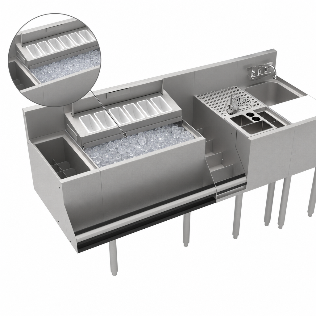 24-Inch Ice Bin with 10-Circuit Cold Plate