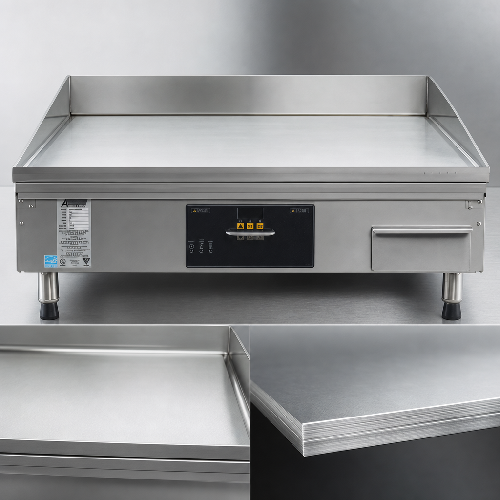 7-Gauge Stainless Steel Griddle Plate
