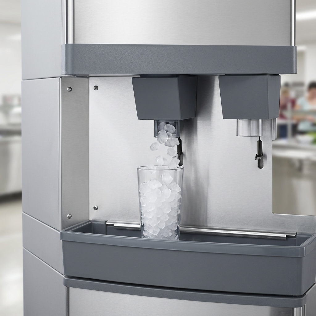 Enjoy up to 425 lb. of soft, chewable Chewblet nugget ice daily, a customer favorite, with this high-capacity dispenser.