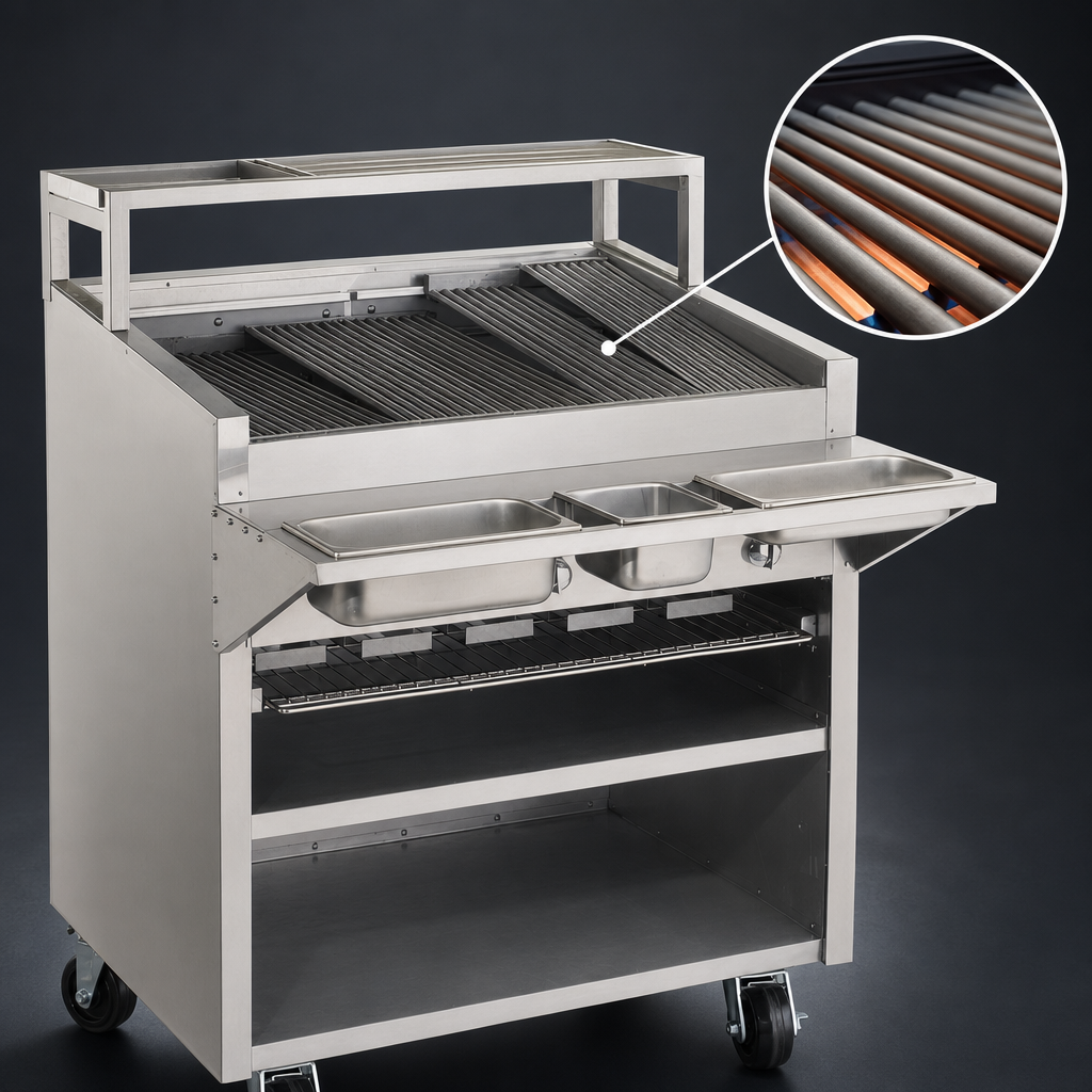 Free-Floating Round Rod Top Grate