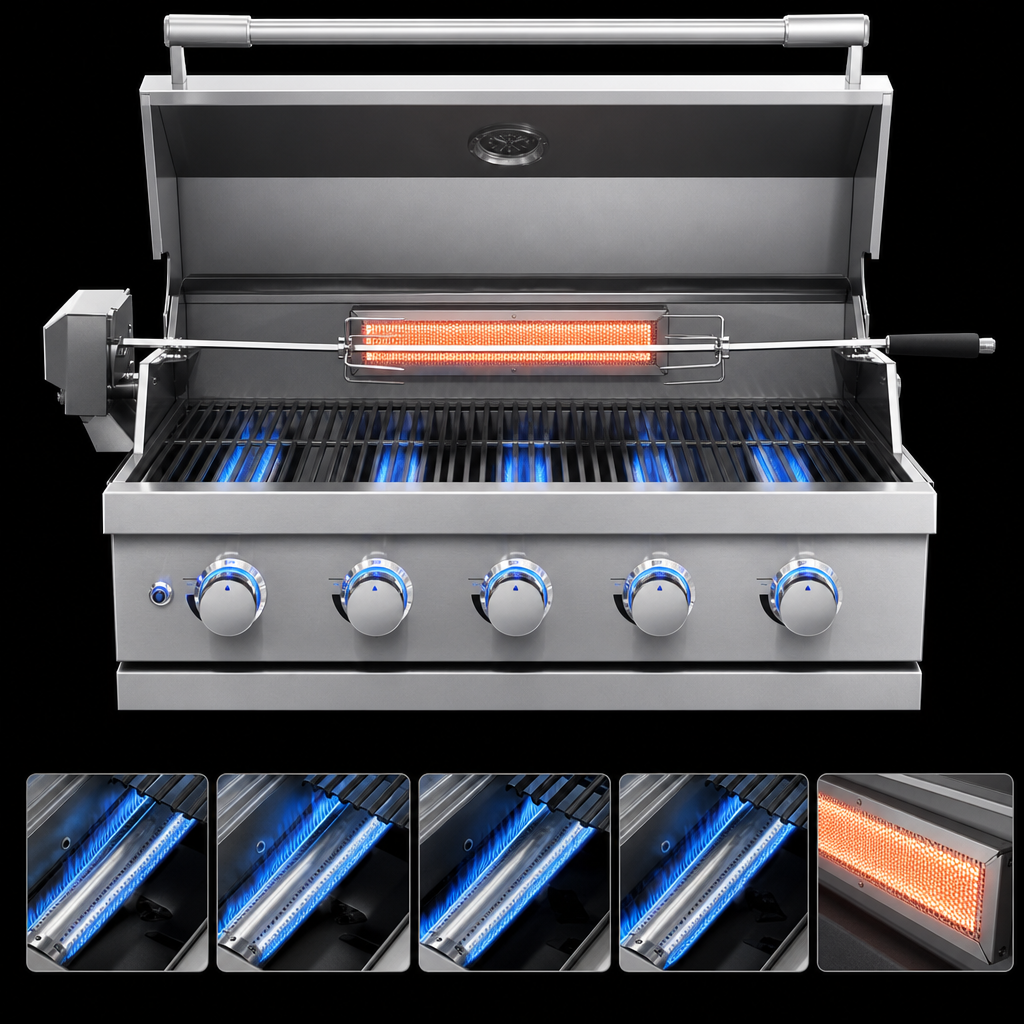 Five-Burner Cooking System
