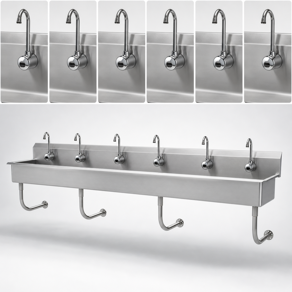 Six Electronic Faucets Included