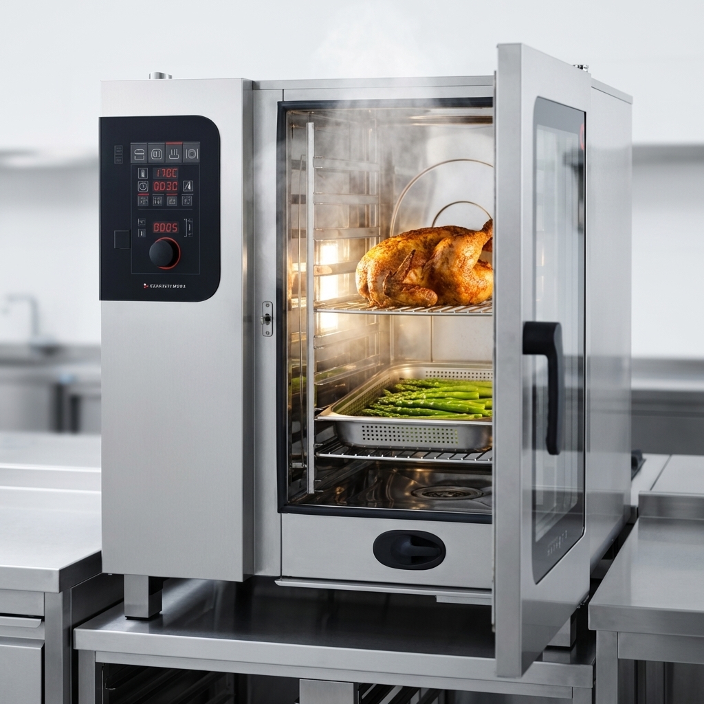 Discover precise and versatile cooking with the Advanced Closed System+, achieving perfectly steamed, roasted, and baked results.