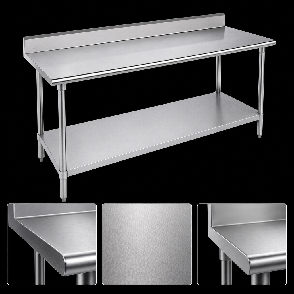14-Gauge 304 Stainless Steel Top