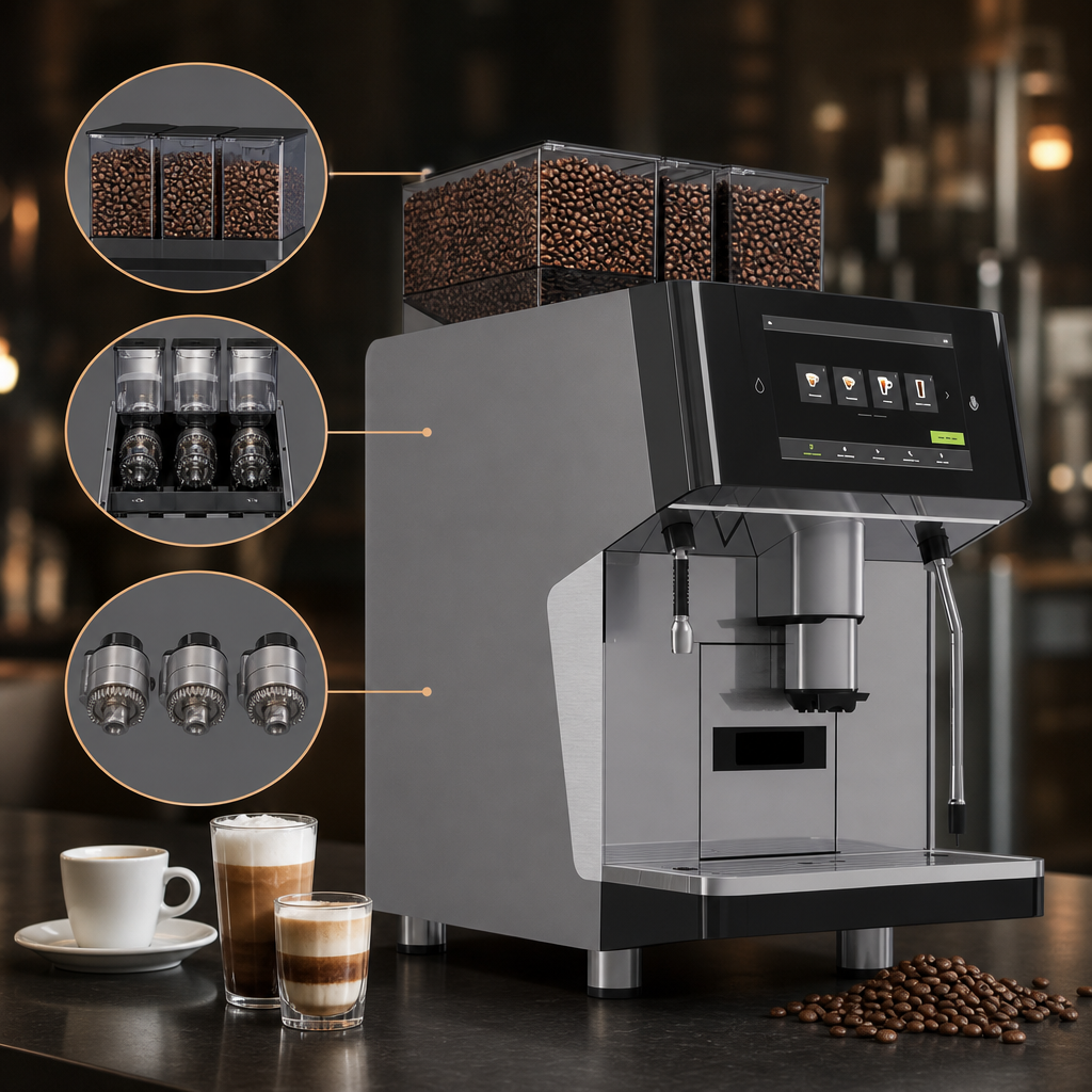 Triple Grinder and Hopper System