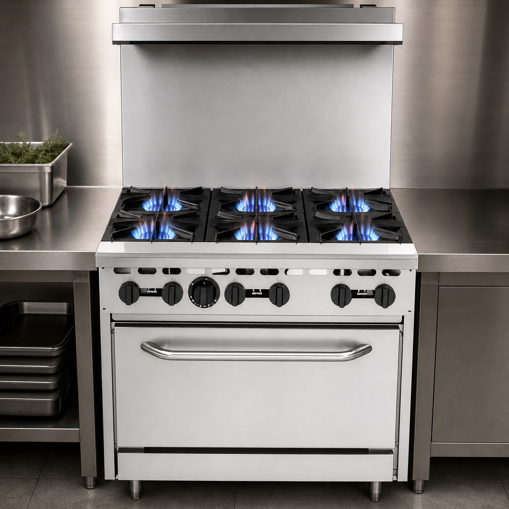 Six Open Burners
